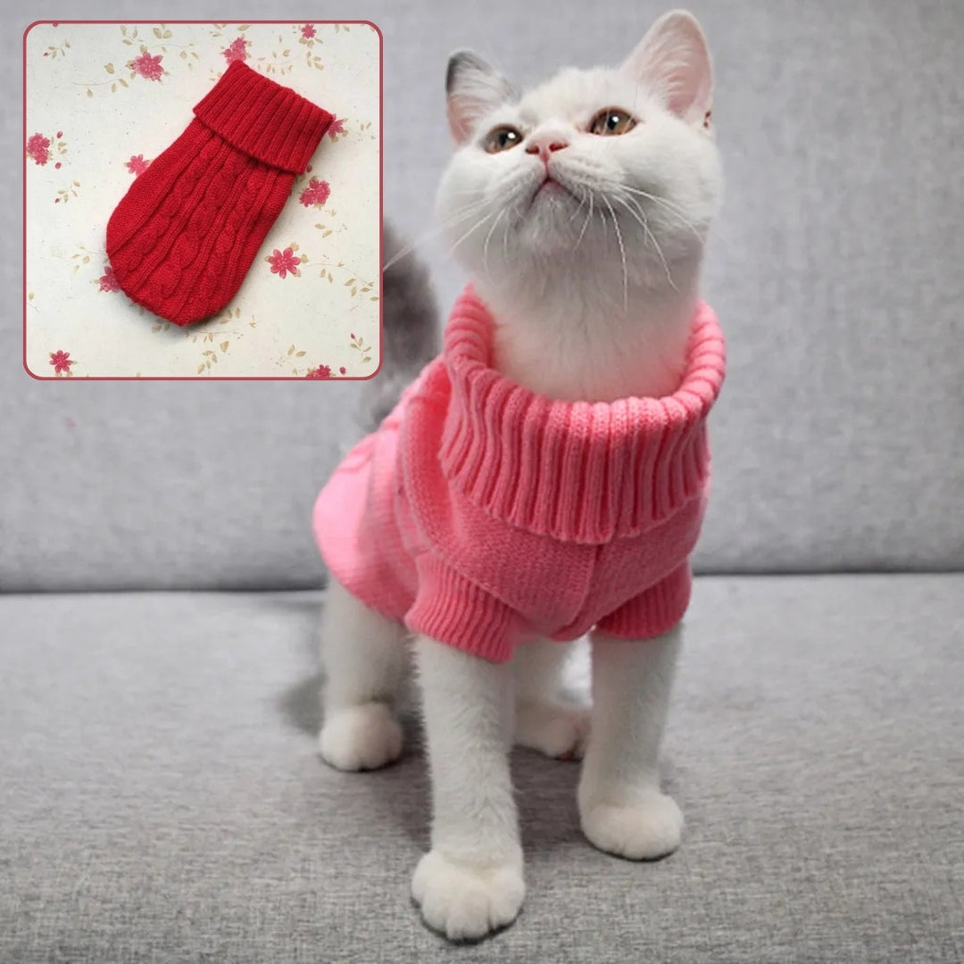 Roupa Quente de Malha para Cães e Gatos