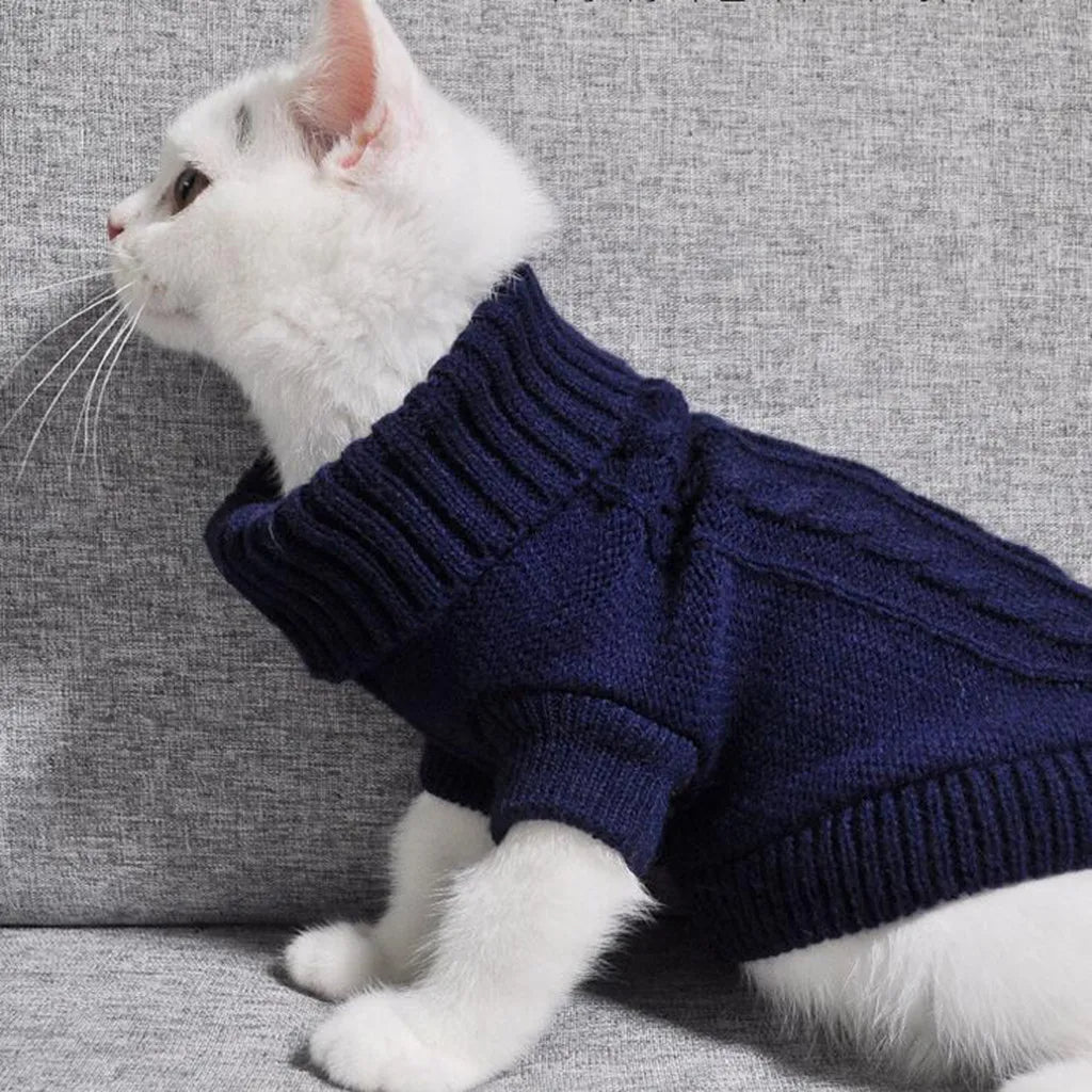 Roupa Quente de Malha para Cães e Gatos