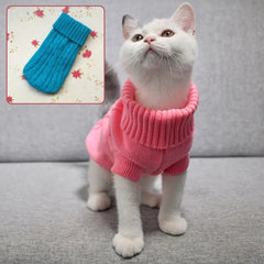 Roupa Quente de Malha para Cães e Gatos Azul / PP R - Roupas - 15 EW