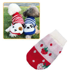 Roupa de Tricô Para Cães Pequenos Yorkie Vermelho Morango / PP R - Roupas - 12