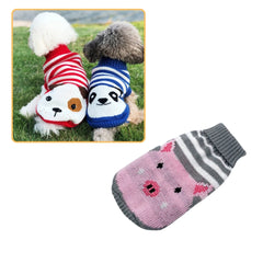Roupa de Tricô Para Cães Pequenos Yorkie Rosa Porco / PP R - Roupas - 12