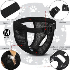 Roupa higiênica com absorvente para cachorro fêmea S - Fralda - 01 TYU