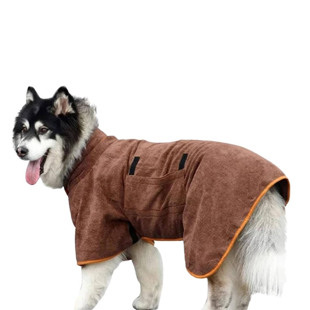 Roupão de banho para secar cachorro PawDry Marrom / PP A - Roupao - 01