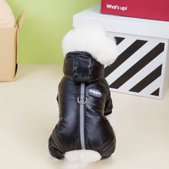 Macacão Puffer Ultra Térmico com Forro de Pelúcia para Cães e Gatos