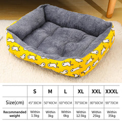 Caminha para Cachorro Estilo Sofá Estampado com Algodão Macio