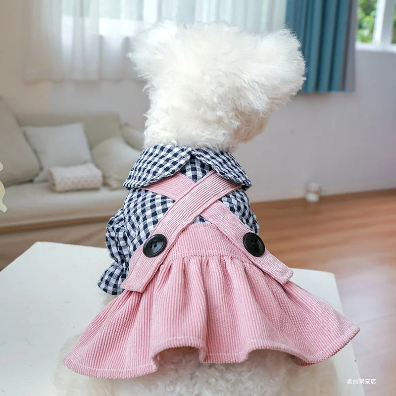 Vestido Xadrez para Cães e Gatos - Lux