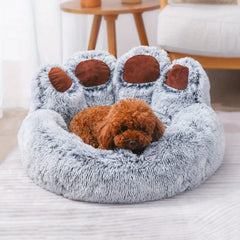 Cama Patinha Gigante para Cachorros e Gatos Pelúcia Acolhedora