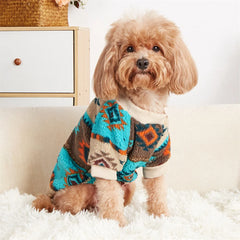 Roupa Estilosa para Pet com Estampa Étnica Inverno