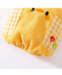 Roupa Pet Estilo Jardineira Colorida com Detalhes em Patchwork Fofo