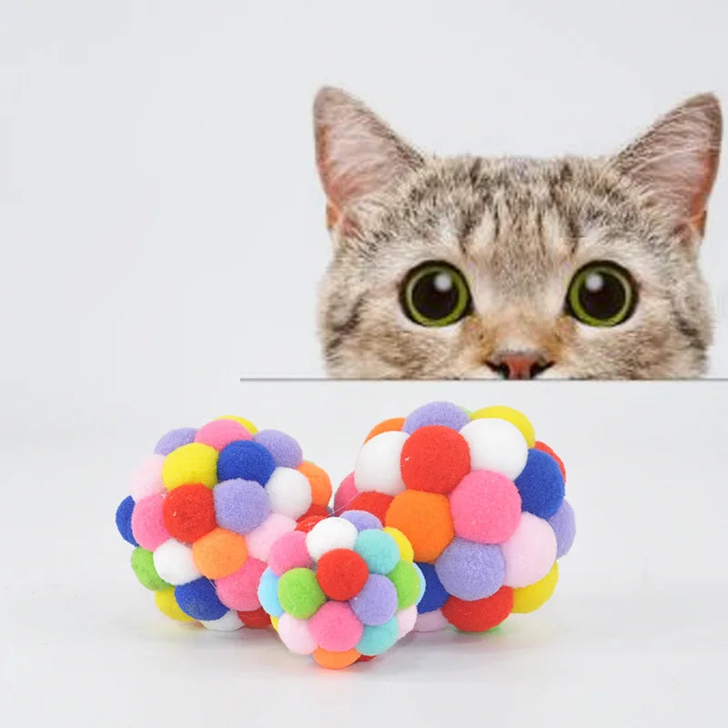 Brinquedo Bola De Pelúcia Para Gatos