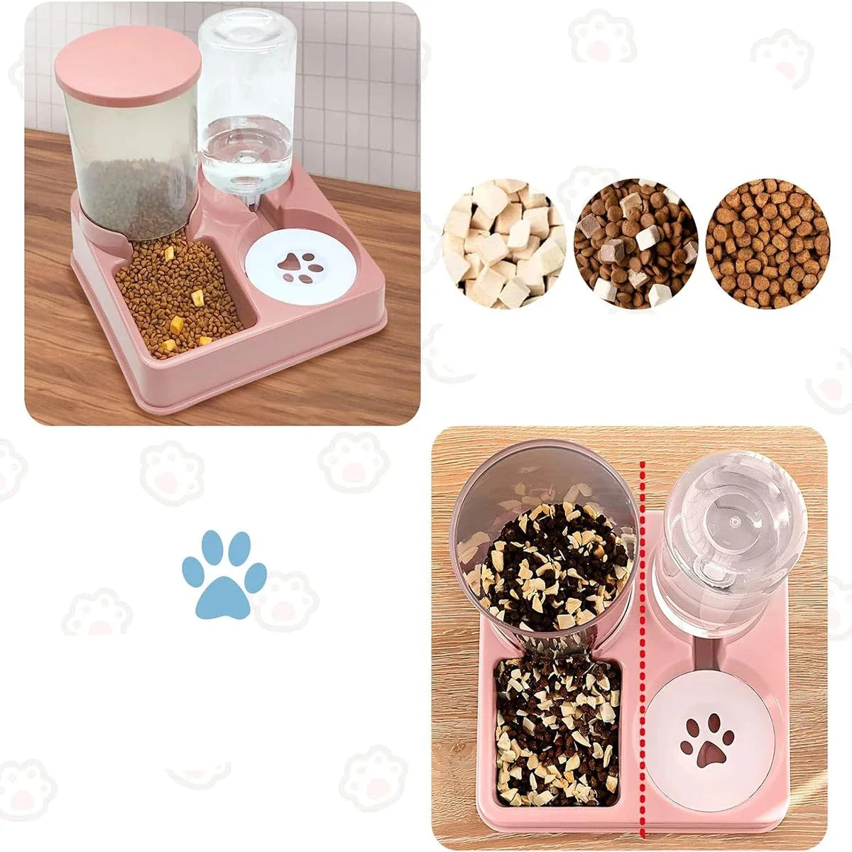 Fonte de Água e Comida 2 em 1 para Gatos e Cães C - BEBE E COME - 03