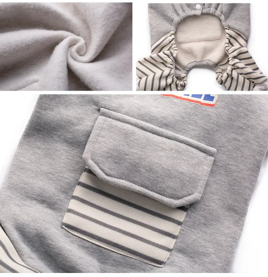 Roupinha Casual com Manga Longa – Ideal para Cães de Médio e Grande Porte