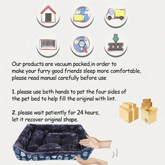 Cama Luxo Pet Estampada Pelúcia Interna Pet