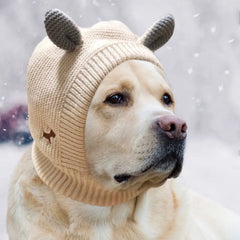 Touca Para Cachorro Em Tricô Com Orelhinhas Decorativas