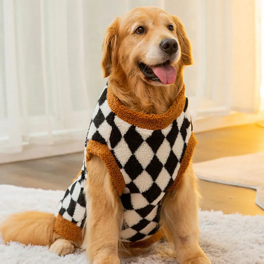Roupa de Inverno em Malha Aconchegante para Cães de Grande Porte