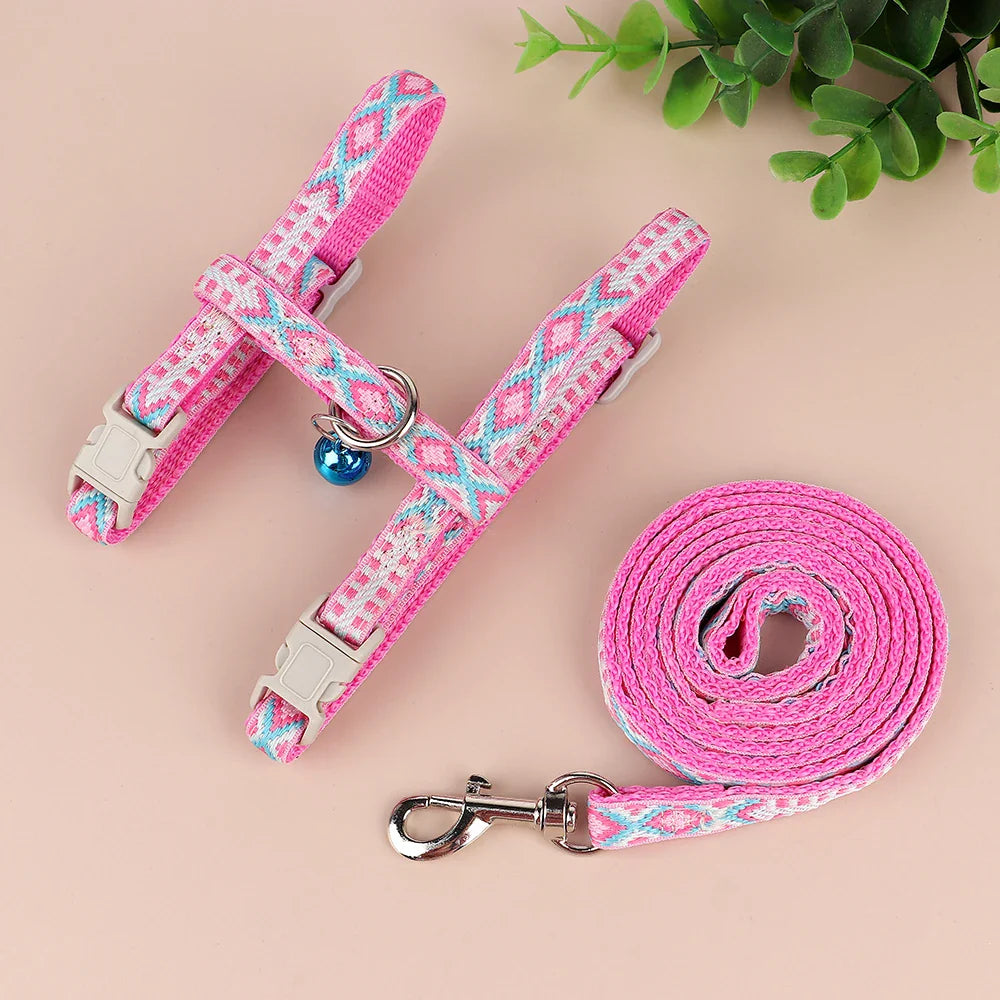 Peitoral e Guia de Nylon para Gatos Luna LN564 C - PEITORAL - 12