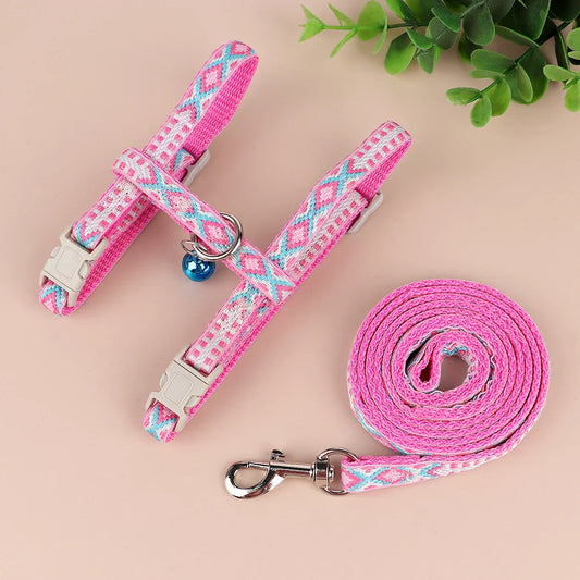 Peitoral e Guia de Nylon para Gatos Luna LN564 C - PEITORAL - 12
