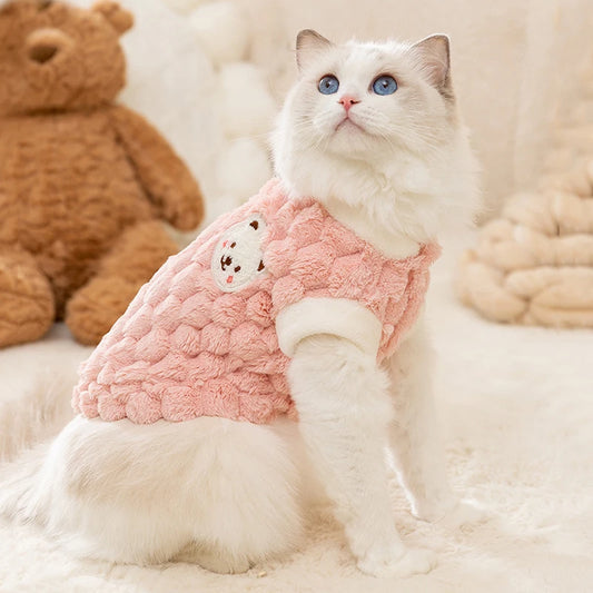 Blusa Para Gatos Com Estilo Xadrez E Tecido Confortável