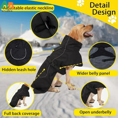 Roupa para Cachorro com Proteção Contra Chuva, Vento e Neve
