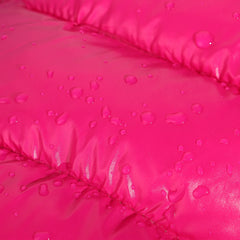 Colete Puffer Neon Pink com Faixas Reflectivas para Cães e Gatos