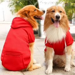 Casaco Para Cachorro Xadrez Com Capuz E Bolso Traseiro
