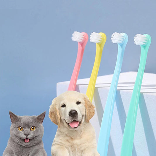 Escova Dental Longa para Animais