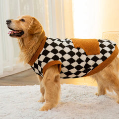 Roupa de Inverno em Malha Aconchegante para Cães de Grande Porte