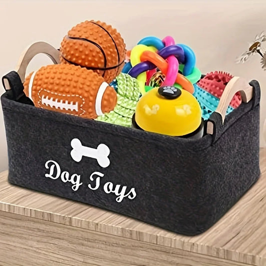 Cesto Organizador de Brinquedos para Cães