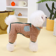 Colete Sherpa Luxe para Cães e Gatos com Gola Redonda e Forro Duplo