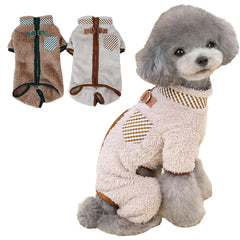 Colete Sherpa Luxe para Cães e Gatos com Gola Redonda e Forro Duplo