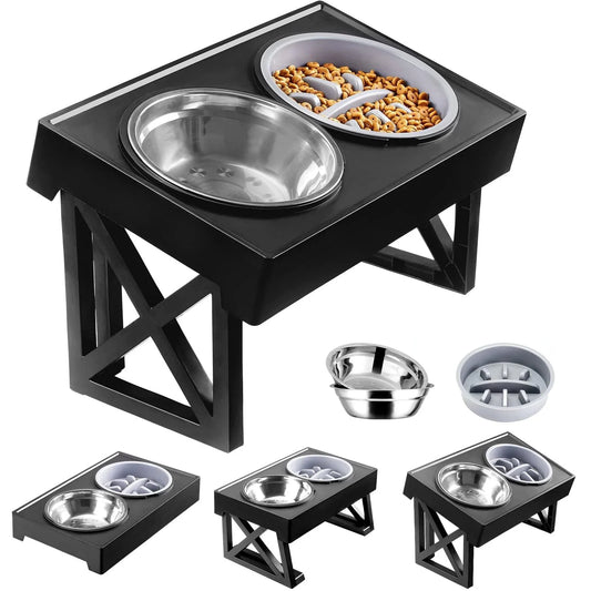 Tigelas Elevadas Ajustáveis para Cães Luna LN789 C - BEBE E COME - 14
