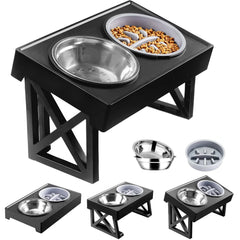 Tigelas Elevadas Ajustáveis para Cães Luna LN789 C - BEBE E COME - 14