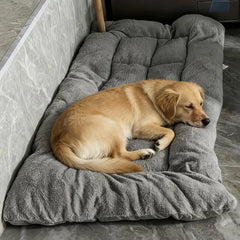 Cama de Pelúcia Extra Grande para Cães — Reversível 120cm