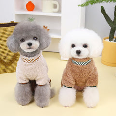 Colete Sherpa Luxe para Cães e Gatos com Gola Redonda e Forro Duplo