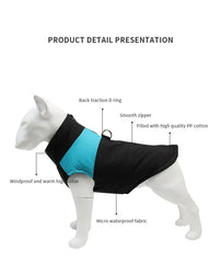 Jaqueta Softshell para Cães Grandes com Design Bicolor e Refletivos