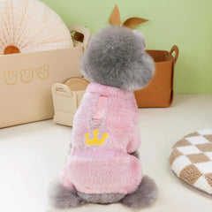 Roupa para Pets com Coroa Bordada e Alça para Guia