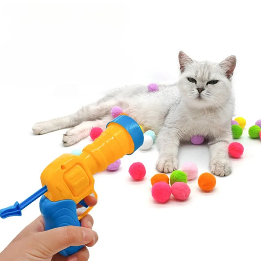Lançador de Bolas para Gatos Luna LN583 20 Bolas + Disparador lancador P6