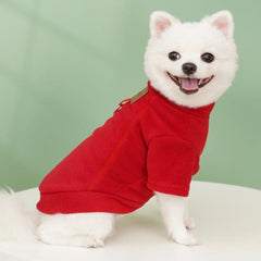 Suéter Polo Pet em Tecido Antipilling com Argola para Guia para Cães e Gatos