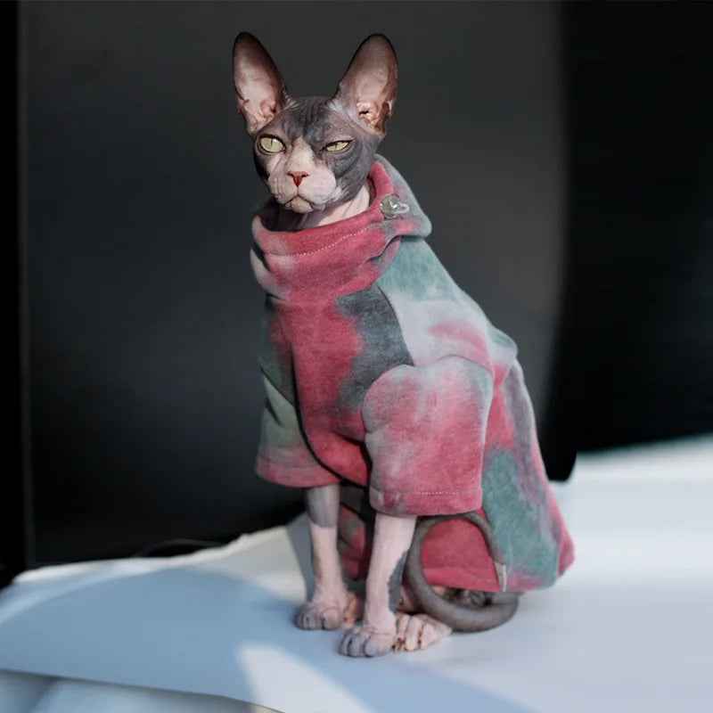 Blusa Pet MultiCorida Com Capuz E Estampa Estilizada