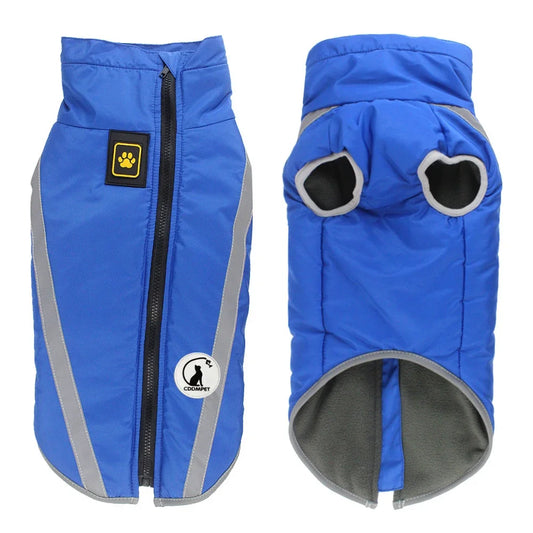 Roupinha de Inverno com Estampa Lisa para Cachorros Grandes
