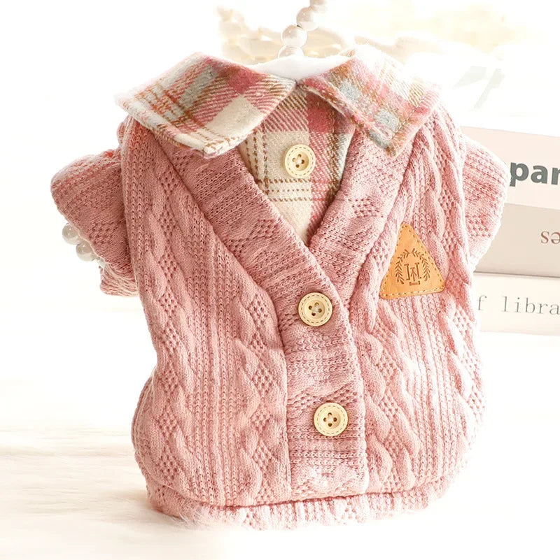 Casaco de Tricô Para Cães e Gatos - Tera Rosa / PP R - ROUPA - 89