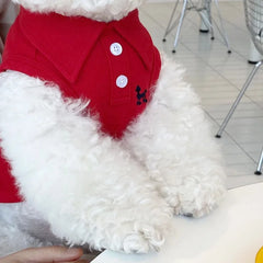 Camiseta Para Cachorro Polo Listrada Com Gola Social