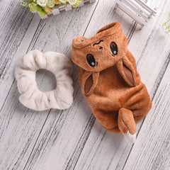 Macacão Plush para Cães Estilo Animal com Forro Aveludado