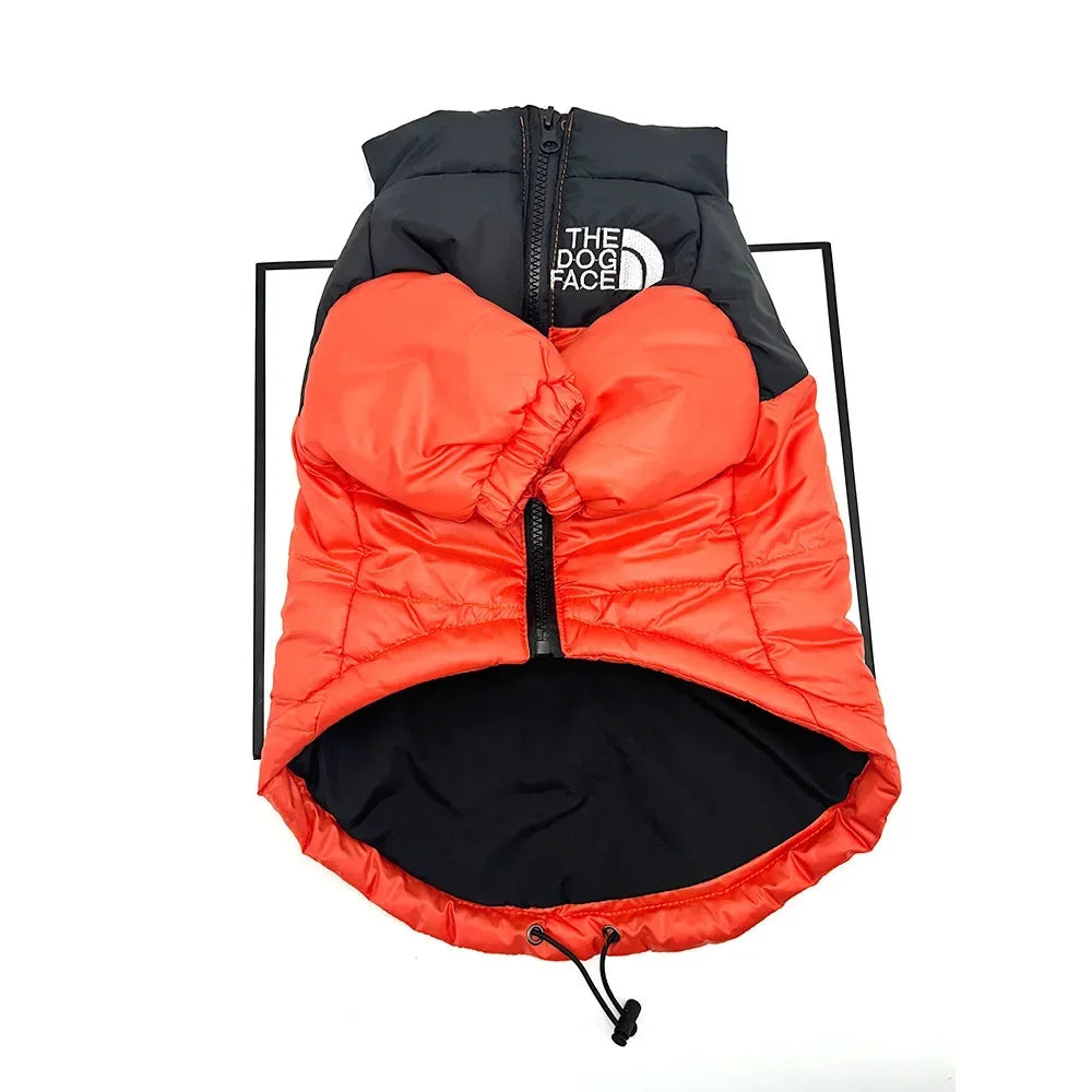 Casaco Puffer para Cães com Gola Alta e Tecido Impermeável