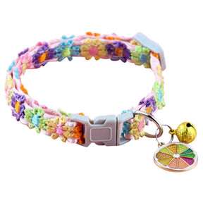 Coleira de Flores para Gatos com Sino - PetGlow