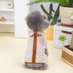 Colete Sherpa Luxe para Cães e Gatos com Gola Redonda e Forro Duplo