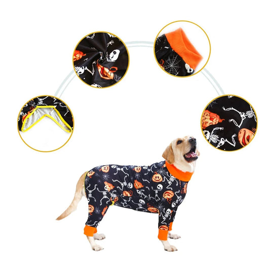 Macacão Temático para Cães de Grande Porte com Gola Confortável