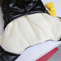 Macacão Puffer Full Body Impermeável com Capuz Acolchoado para Cães e Gatos