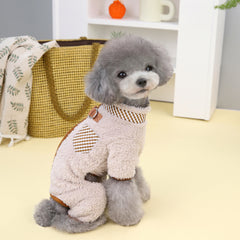 Colete Sherpa Luxe para Cães e Gatos com Gola Redonda e Forro Duplo