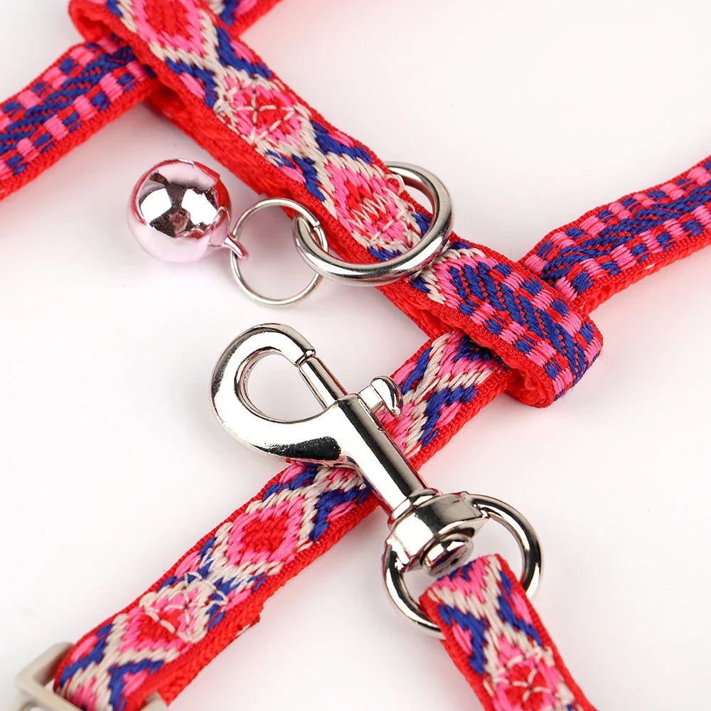 Peitoral e Guia de Nylon para Gatos Luna LN564 C - PEITORAL - 12